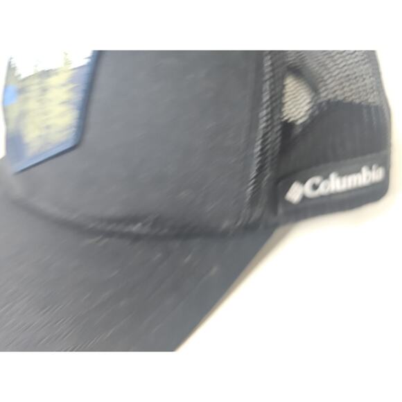 Columbia Mesh Snapback Hat Adult Black Sportswear Outdoor Quick Dry Trucker Cap - Picture 6 of 15